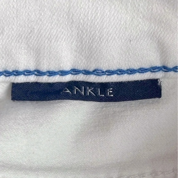 NYDJ White Ankle Embroidered Women’s Jeans Lift & Tuck Technology Size 6 - Picture 6 of 13